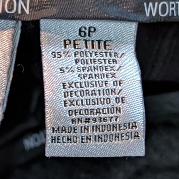 Worthington Petite Modern Fit Black Pinstripe Pants Size 6P - Picture 10 of 10